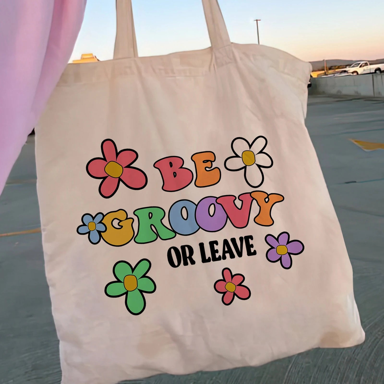 Floral Canvas Shopper Bag Y2K Tote Shoulder Lady Bag
