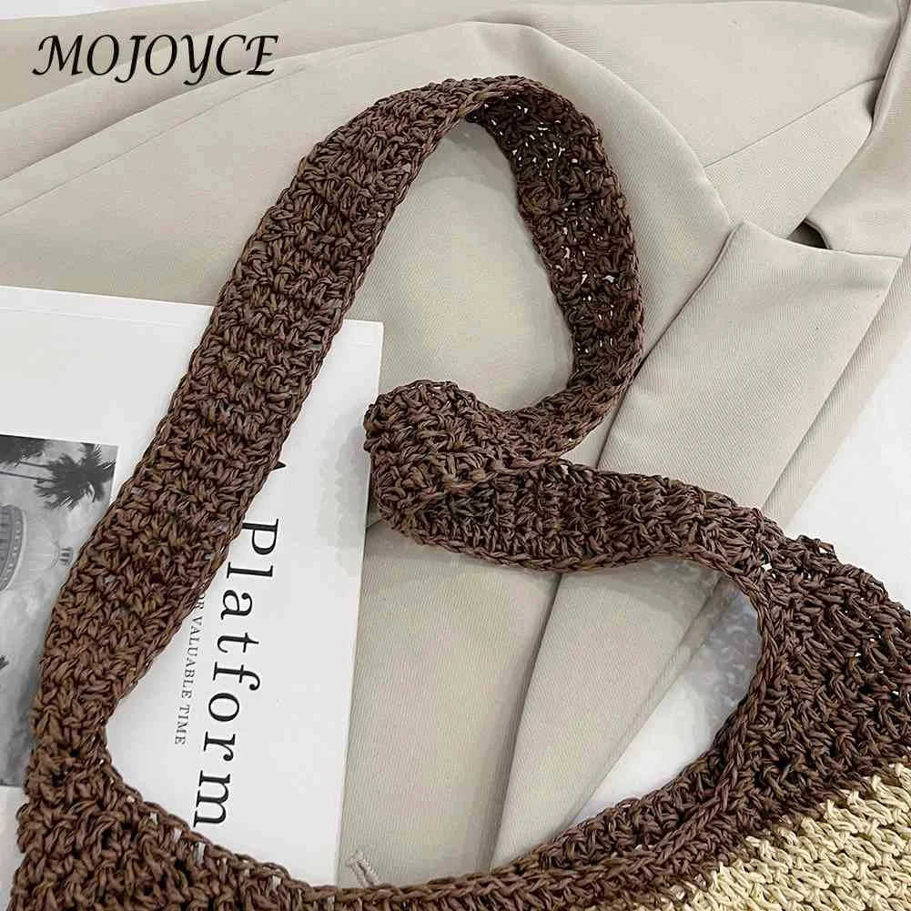 Straw Weave Shopping Bag Large Capacity for Beach Vacation