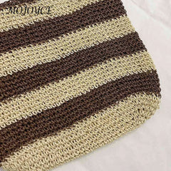 Straw Weave Shopping Bag Large Capacity for Beach Vacation