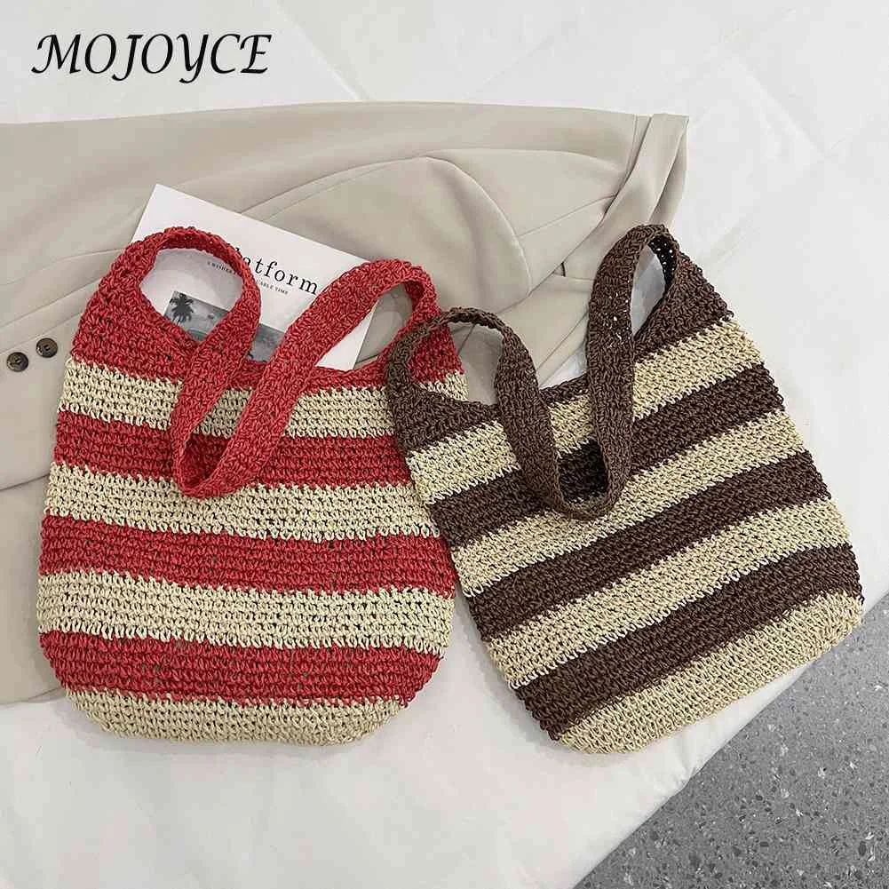Straw Weave Shopping Bag Large Capacity for Beach Vacation