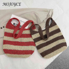 Straw Weave Shopping Bag Large Capacity for Beach Vacation