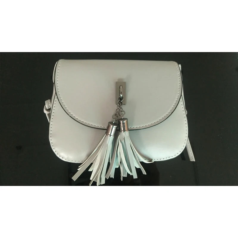 Women Shoulder Bag Leather Handbags Tassel Chain Messenger Bag
