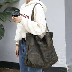 Canvas Shopper Bag Women's Large Tote Handbag