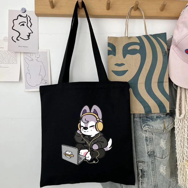 Canvas Tote Bag Skzoo Kids Shopping Bag Fabric Reusable Shopping Bag