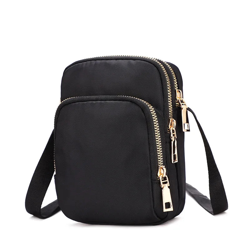 Casual Nylon Shoulder Bag Crossbody Phone Holder Travel Clutch Purse