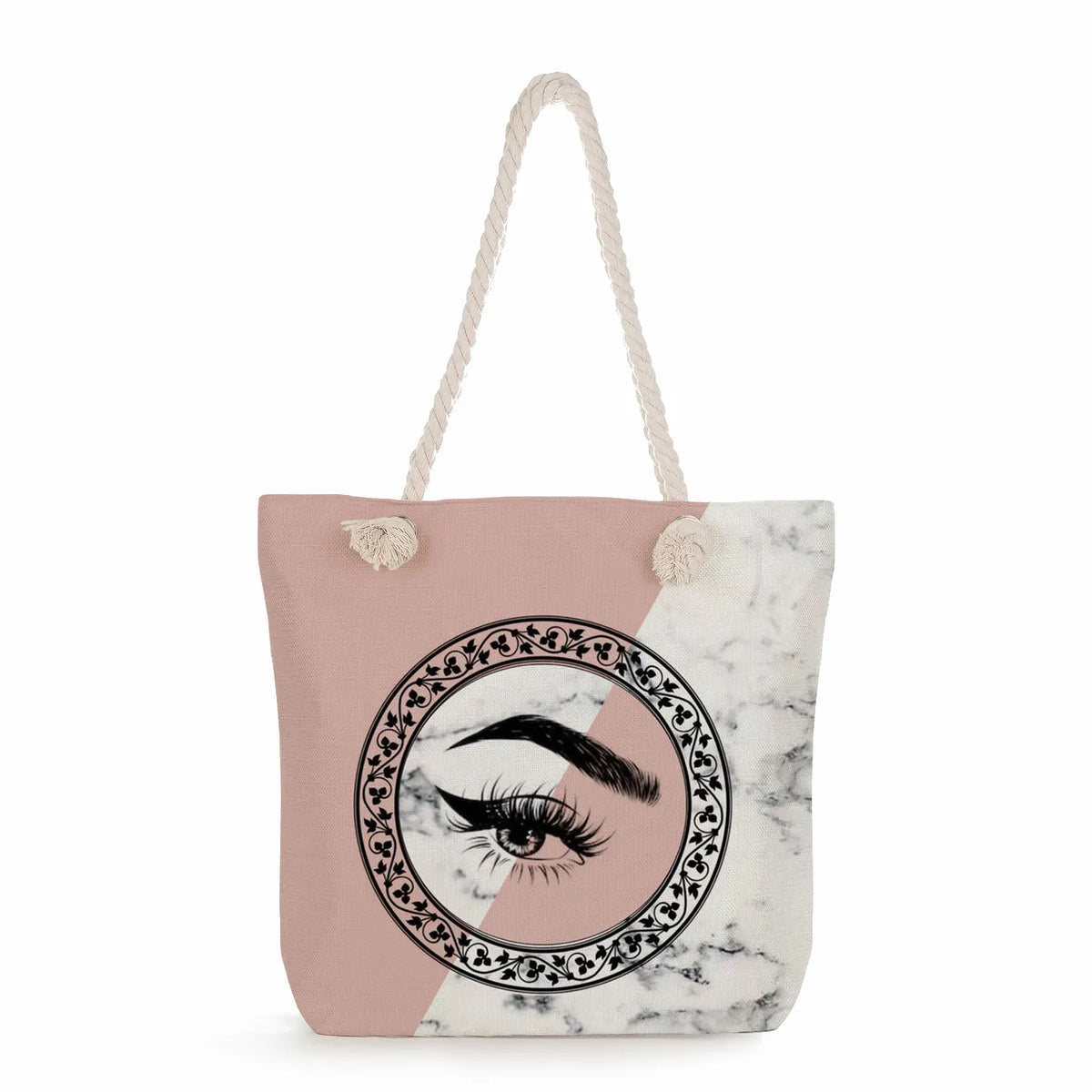 Women Shoulder Bag Eye Lashes Style Tote Bag Sweet Print Handbags