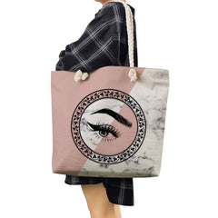 Women Shoulder Bag Eye Lashes Style Tote Bag Sweet Print Handbags