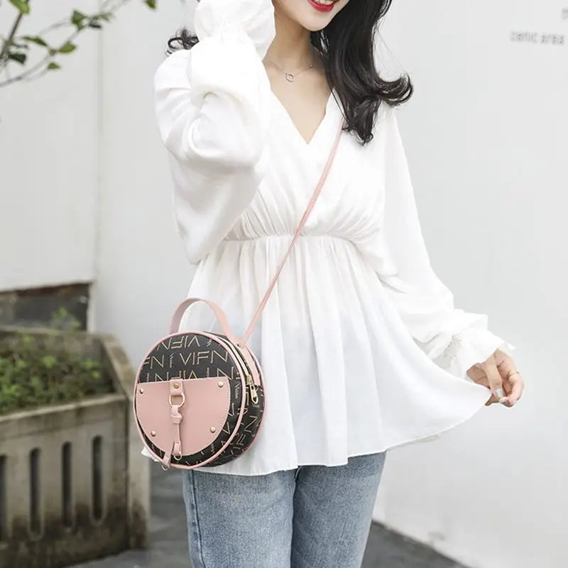 Waterproof Women Shoulder Bag Round Handbag