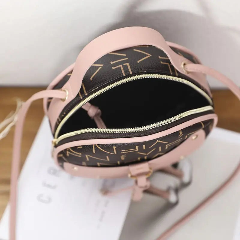 Waterproof Women Shoulder Bag Round Handbag