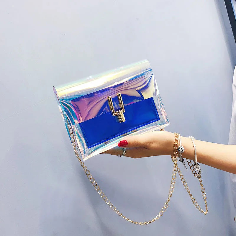 Women Shoulder Bag Laser Transparent Crossbody Bags Messenger Shoulder Beach Bag