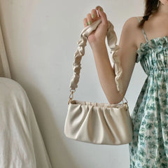 Women Shoulder Bag PU Leather Crossbody Messenger Cloud Under Arm Bag Purses