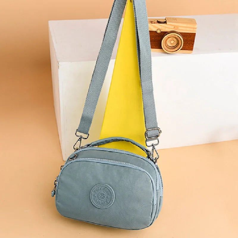 Canvas Shoulder Bag Casual Tote Zipper Messenger Crossbody