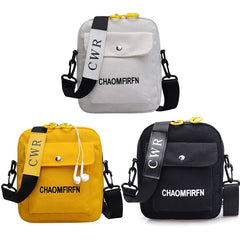 Casual Canvas Shoulder Bag Zipper Messenger Handbag