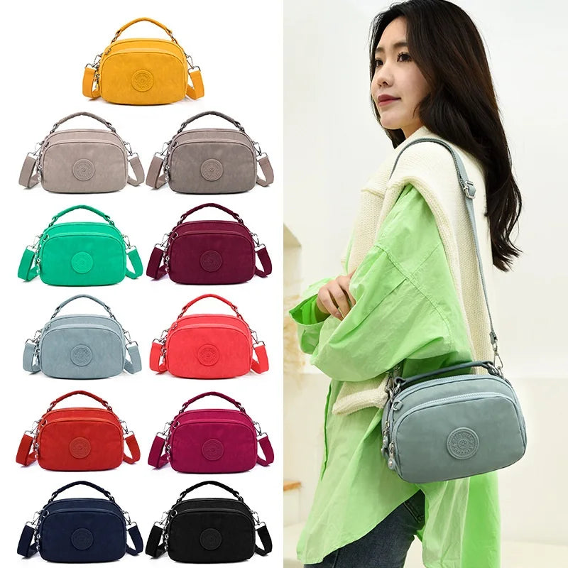 Women Shoulder Bag Casual Tote Outdoor Canvas Handbag Zipper Messenger Crossbody