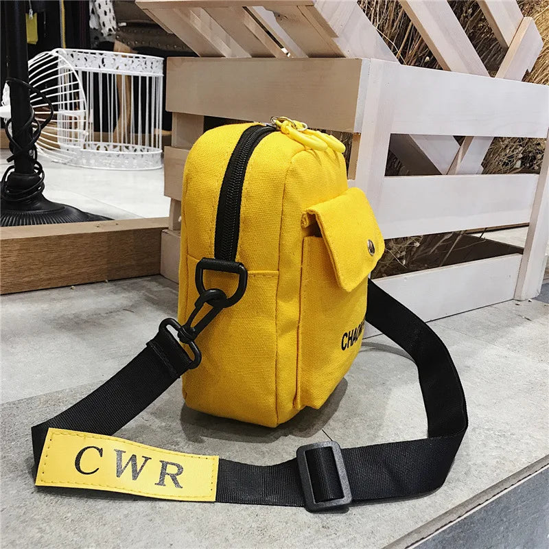 Canvas Shoulder Bag Casual Tote Outdoor Handbag Zipper Messenger Sac Main Femme