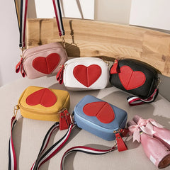 Small Crossbody Bag for Teenage Girl with Wide Strap, PU Leather