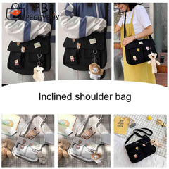Japanese Harajuku Women Shoulder Bag Large Capacity Handbag for Shopping