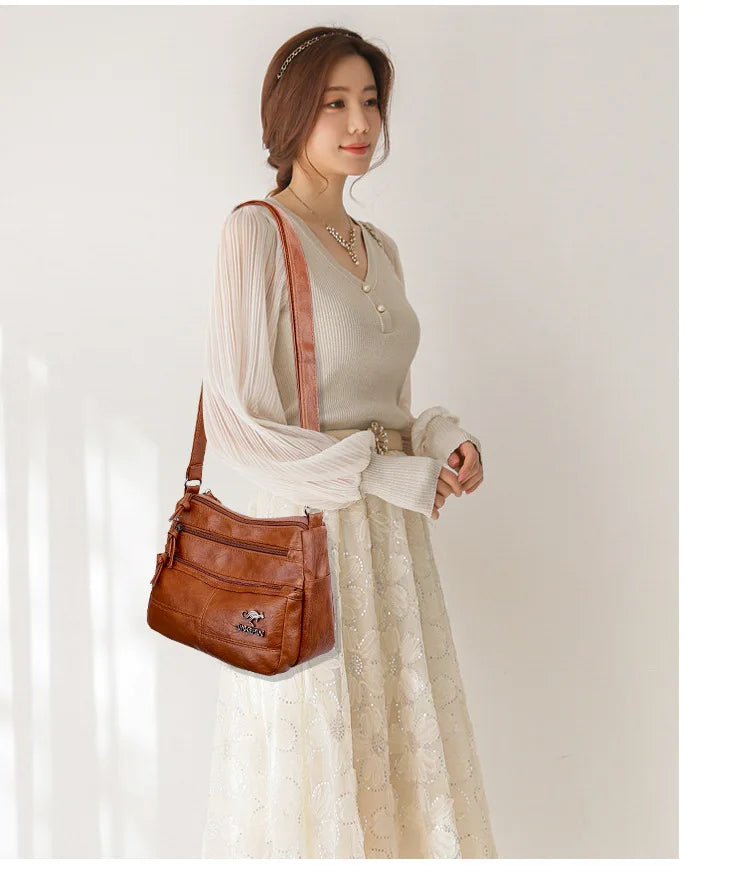 Women Shoulder Bag Ladies Crossbody Bag for Female Handbags Soft Leather Bags