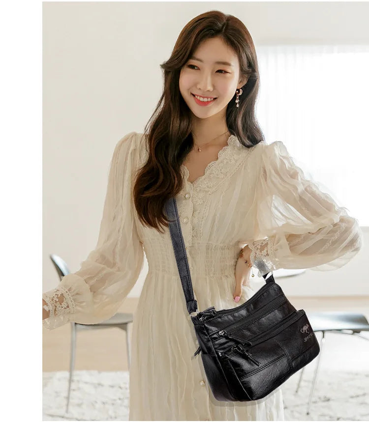 Women Shoulder Bag Ladies Crossbody Bag for Female Handbags Soft Leather Bags