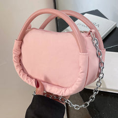 Solid Oxford Cloth Female Shoulder Bag Chain Small Tote Travel Purse
