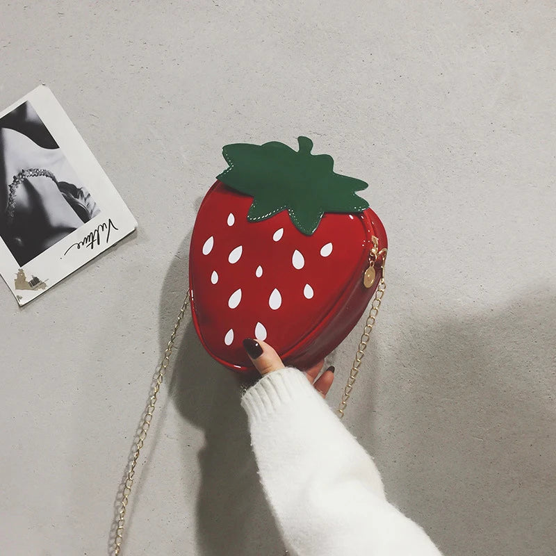 Strawberry Shape Crossbody Bag for Women