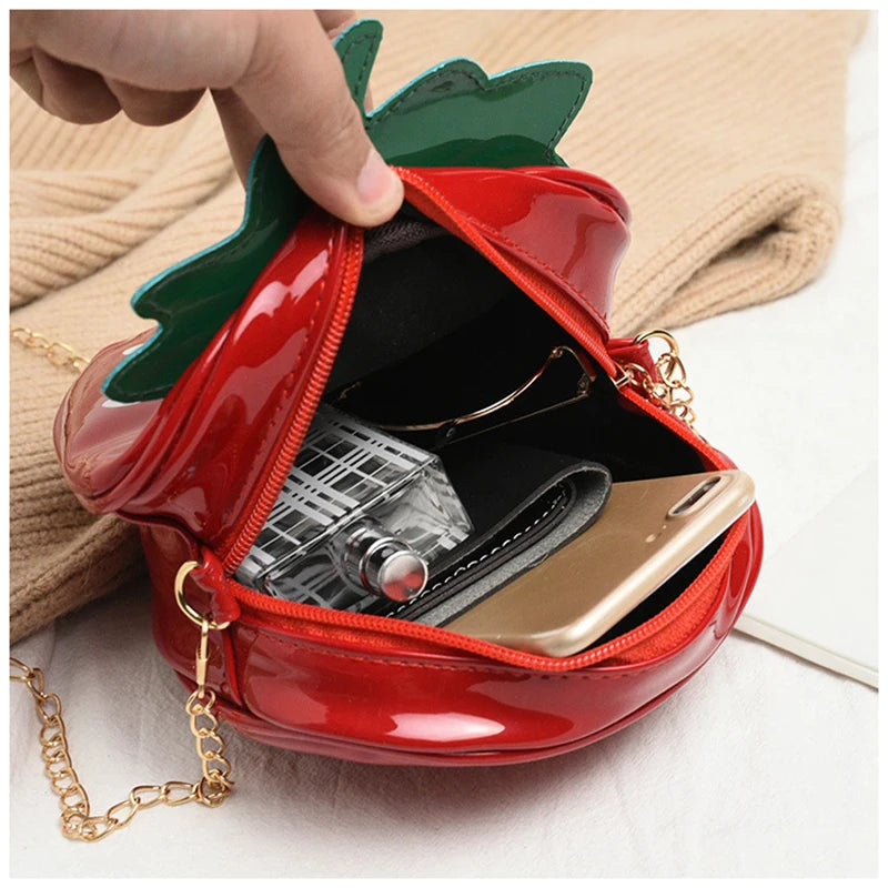Strawberry Shape Crossbody Bag for Women
