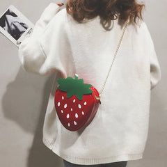 Strawberry Shape Crossbody Bag for Women