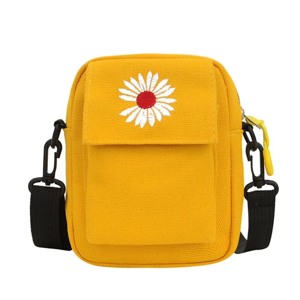 Women Shoulder Bag Summer Bag Daisy Bag Casual Tote Outdoor Canvas Handbag