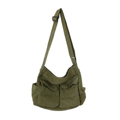 Canvas Shoulder Bag Large Capacity Messenger Bag for Teens