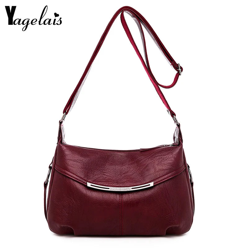 Women Shoulder Bag Vintage Crossbody Bag Pu Handbag High Bags For Women Ladies C