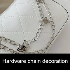 Butterfly Chain Decoration Shoulder Bag with Detachable Strap