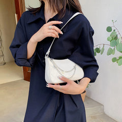 Butterfly Chain Decoration Shoulder Bag with Detachable Strap