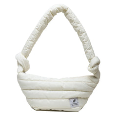 Women Retro Winter Stripe Quilted Crossbody Bag