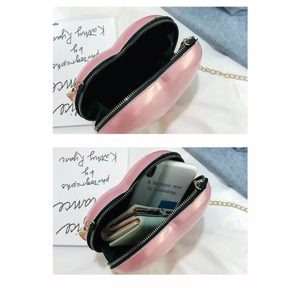 Heart-shaped Crossbody Bag Zipper Famous Bags Women Shoulder Bag