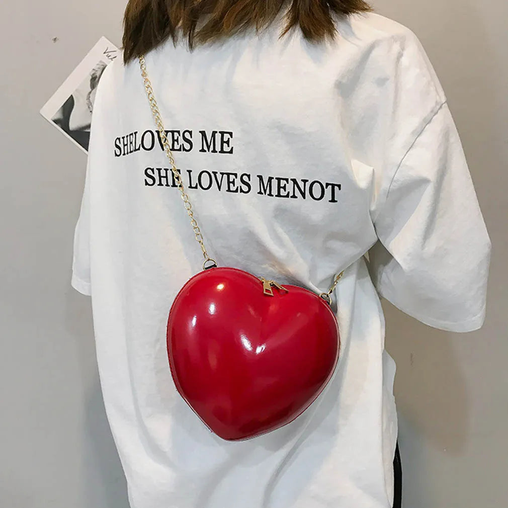 Heart-shaped Crossbody Bag Zipper Famous Bags Women Shoulder Bag