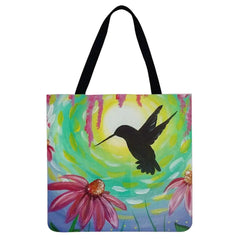 Linen Shoulder Bags 40*40cm Student Book Bags Work Commute Tote
