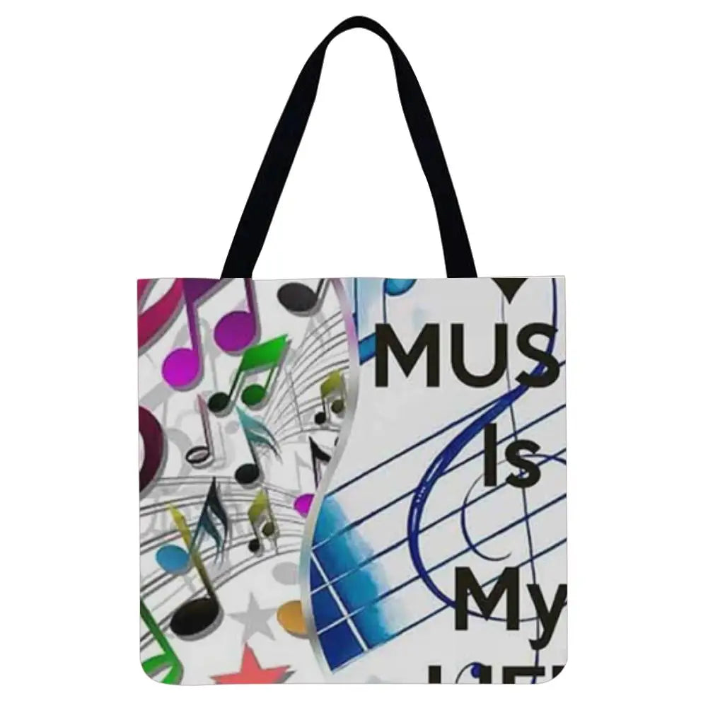 Linen Shoulder Bags 40*40cm Student Book Bags Work Commute Tote