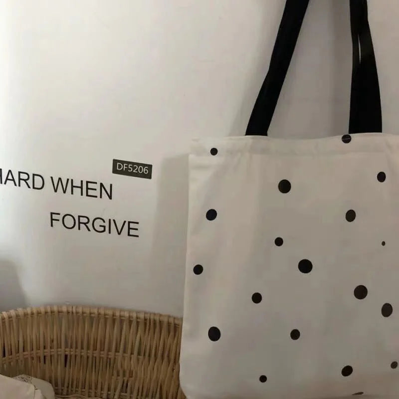 Women Shoulder Bags Dot Printed Large Capacity School Students Casual All-match
