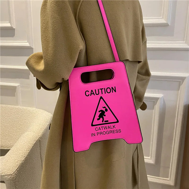 Creative Parking Sign Crossbody Bag Shoulder Bag
