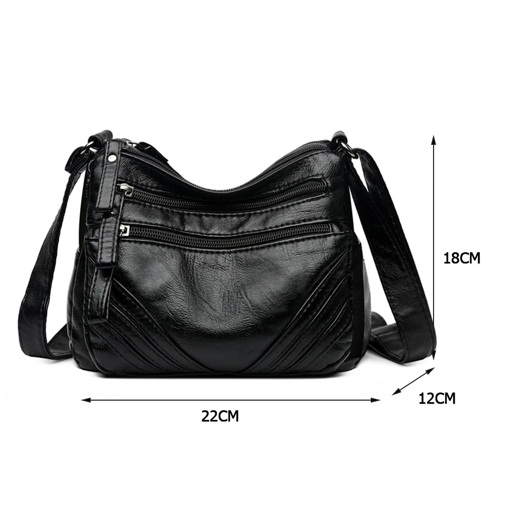 Women Shoulder Bags PU Leather Casual Solid Small Purse for Travel