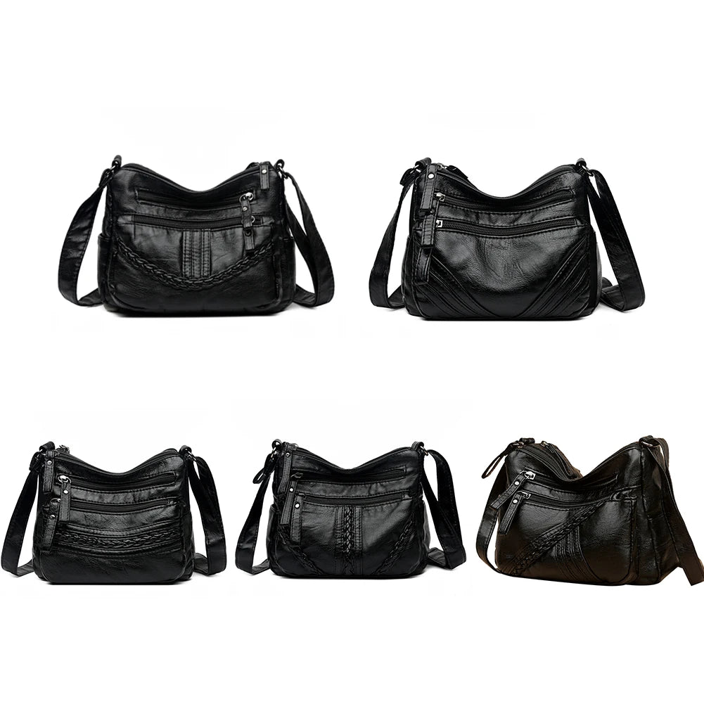 Women Shoulder Bags PU Leather Casual Solid Small Purse for Travel