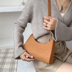 Fashionable Felt Printed Shoulder Bag Casual Handbags