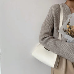Fashionable Felt Printed Shoulder Bag Casual Handbags