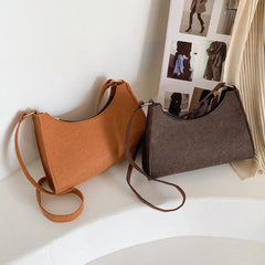 Fashionable Felt Printed Shoulder Bag Casual Handbags