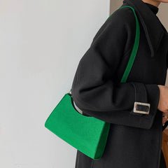 Fashionable Felt Printed Shoulder Bag Casual Handbags