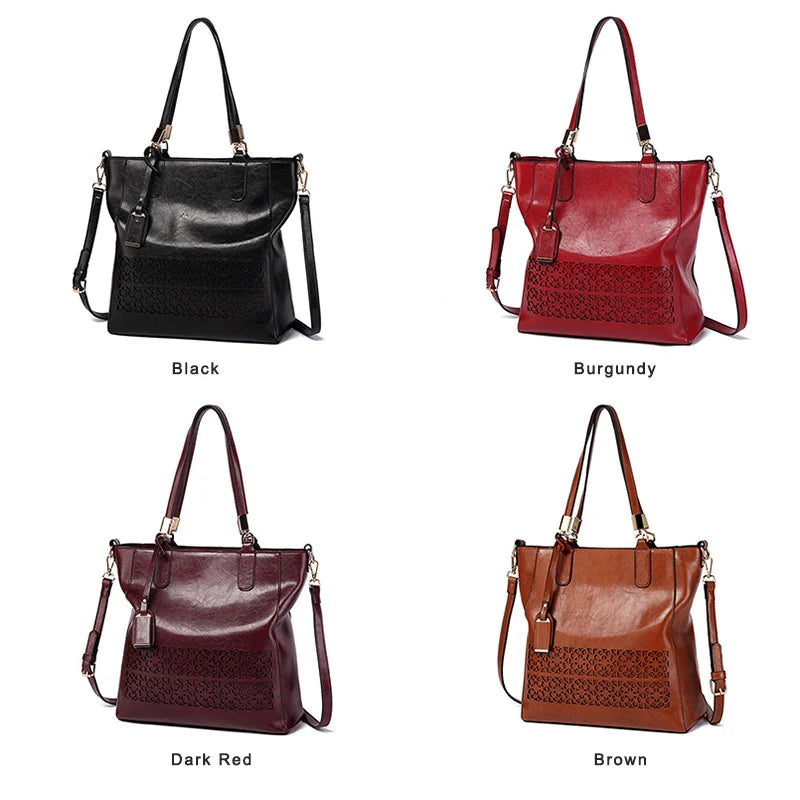 Women Shoulder Bags Female PU Leather Handbag High Capacity Tote Bag