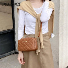 Solid Crossbody Bag Women Lattice Handbag Small Purse for Travel