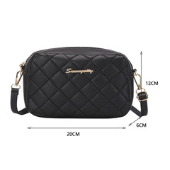 Solid Crossbody Bag Women Lattice Handbag Small Purse for Travel