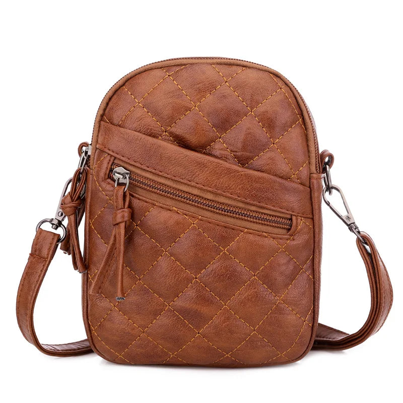 Small Leather Crossbody Bag for Ladies Women Girls