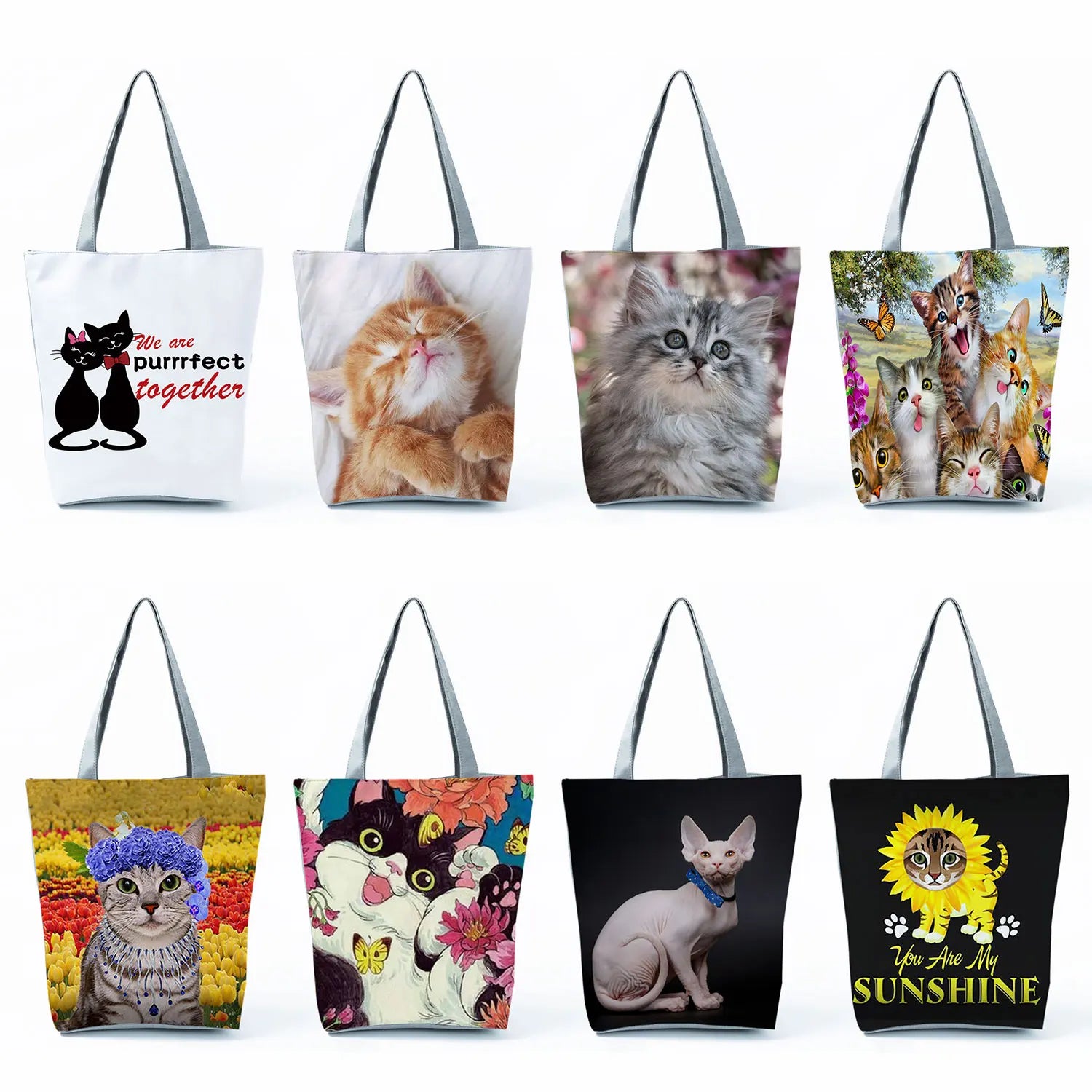 Women Shoulder Bags Handbag Tote Animal Casual Foldable Portable Reusable Floral